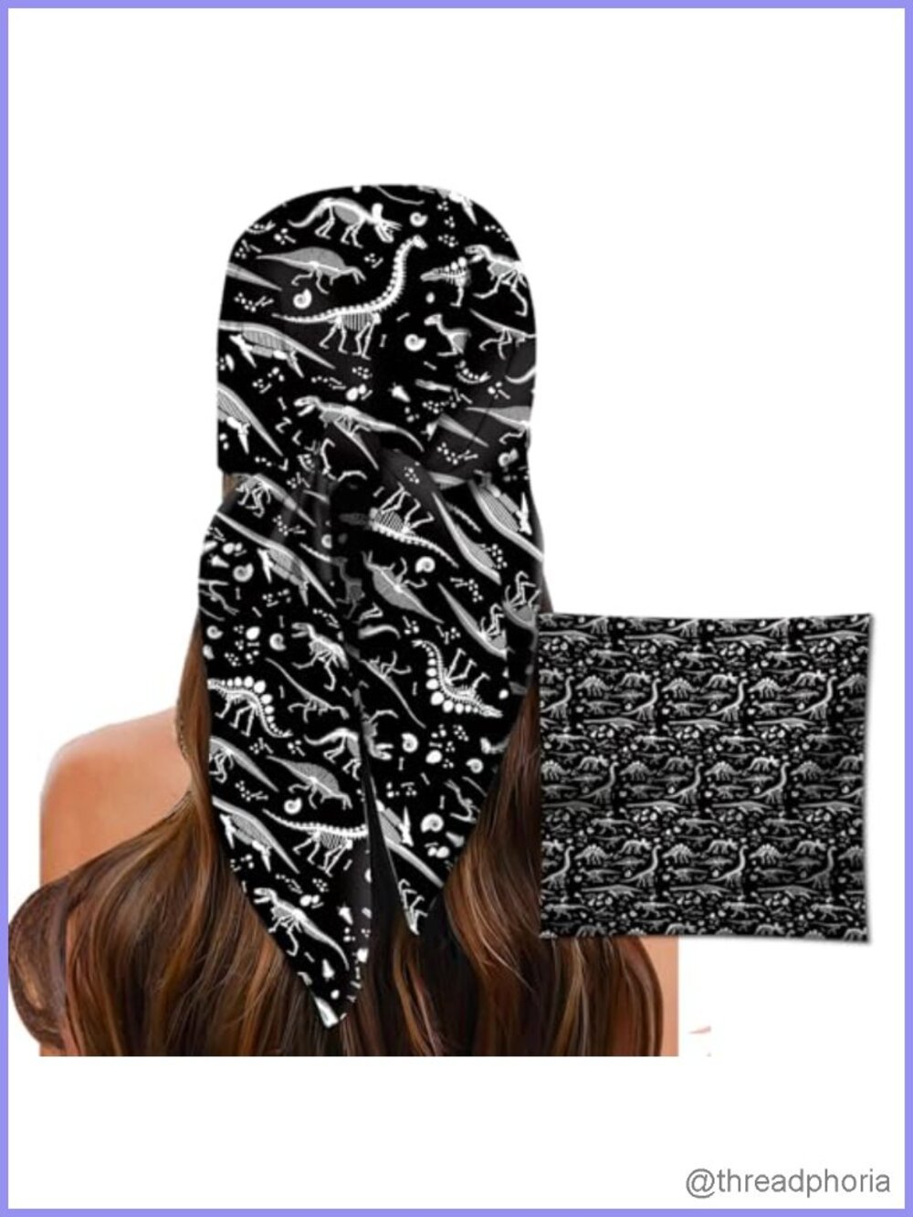 Satin Feel Square Scarf 27.5" Printed Hair Wrap Bandana for Women